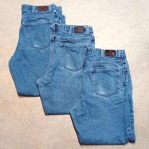 Lot of 3 LL Bean Relaxed Fit Jeans Men's Size 36x30 (Fits 34x29)